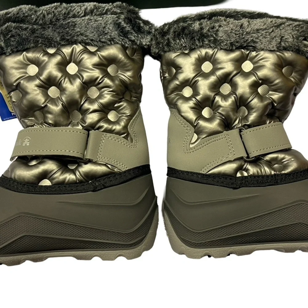 NWT Kamik Girl's Penny 3 Silver Waterproof Insulated Winter/Snow Boots Size 10